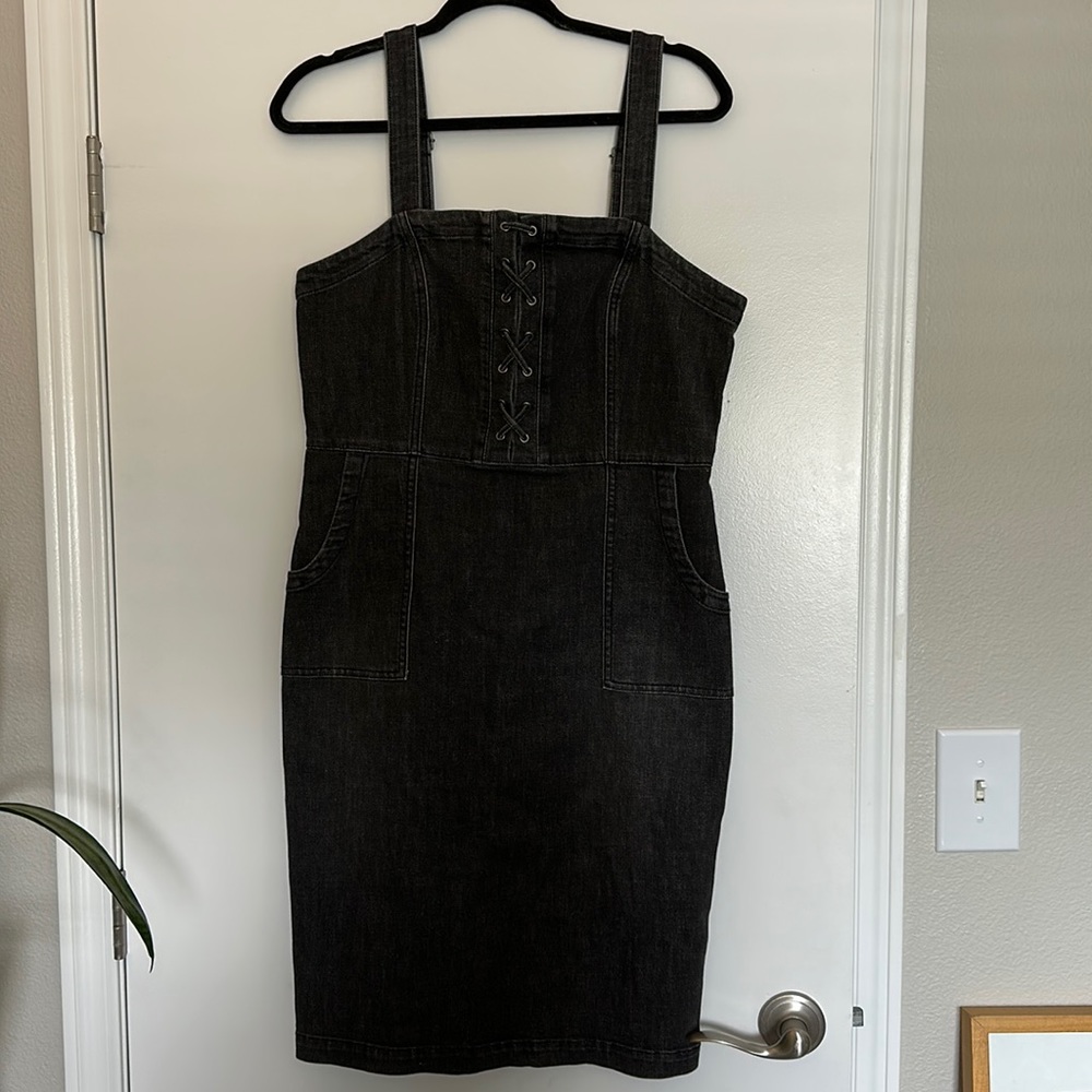 Black denim dress, Size 10